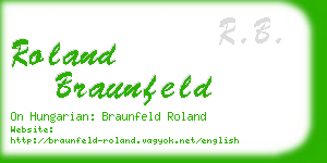 roland braunfeld business card